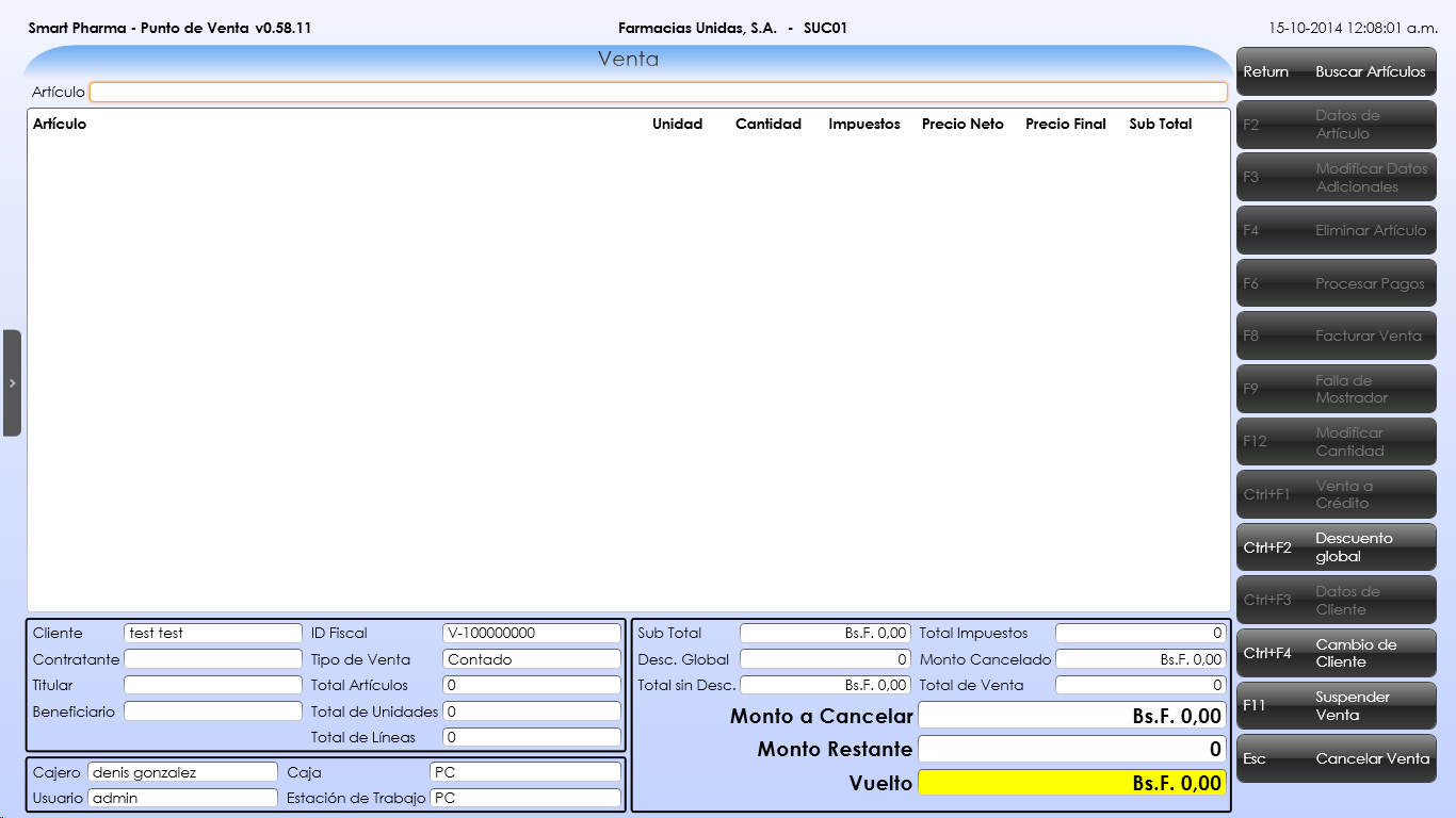 Smart Pharma - New empty transaction