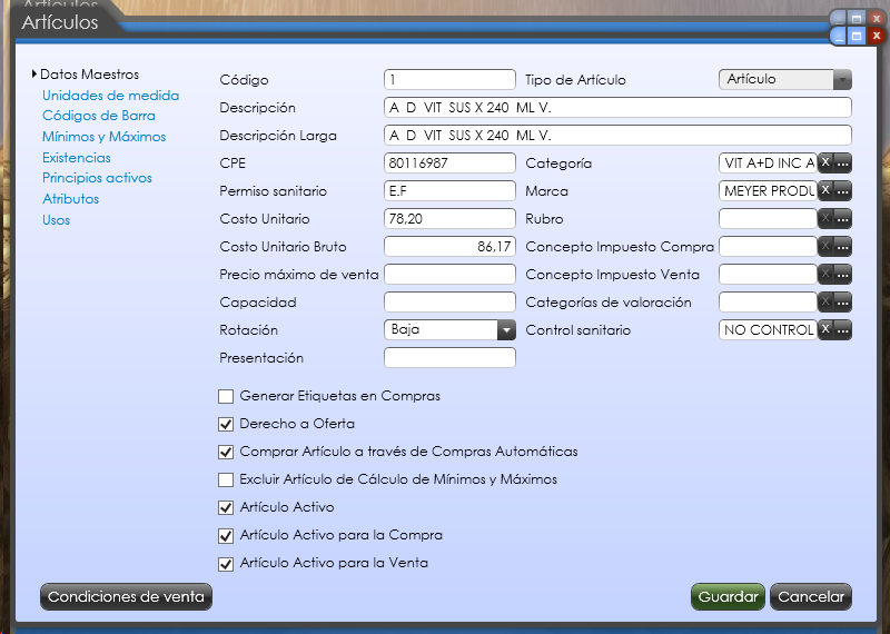 Smart Pharma - Item Info 1